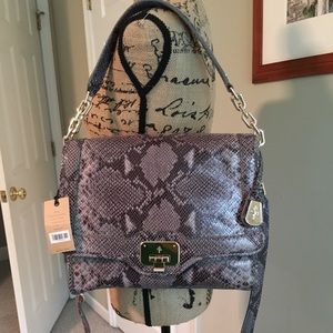 SOLD - NWT Cole Haan Jenna & Travel Wallet Gray Snake